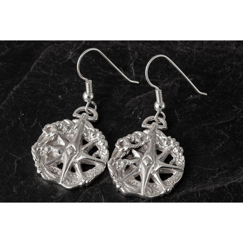 60 Degree North Silver Drop Earrings - E611 Shetland