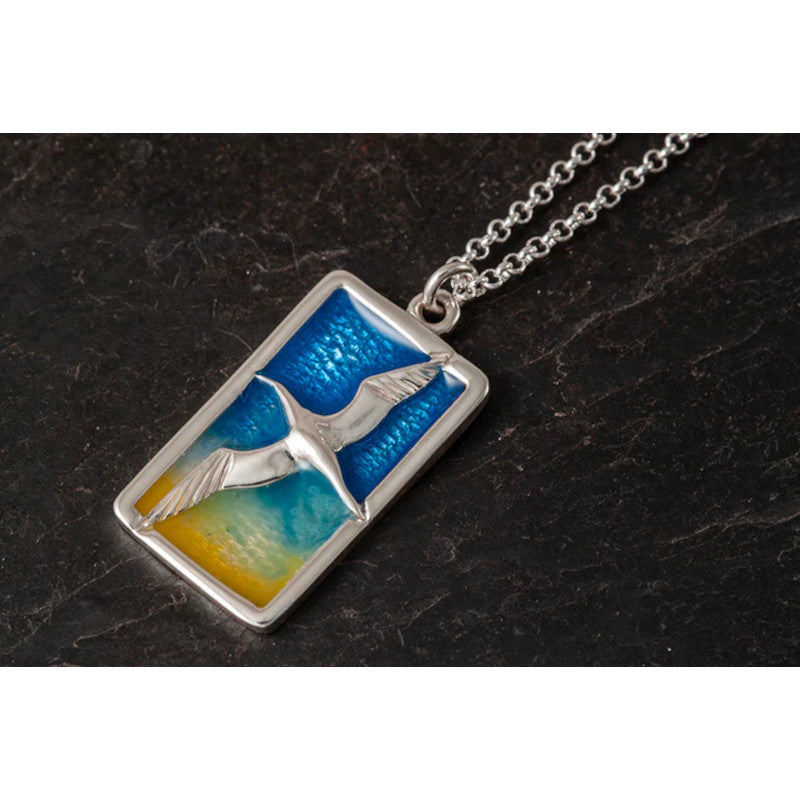 Gannet Sterling Silver Pendant with Enamel - P820