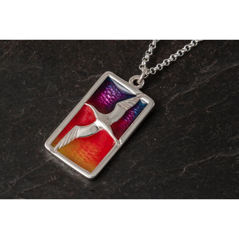 Gannet Sterling Silver Pendant with Enamel - P820