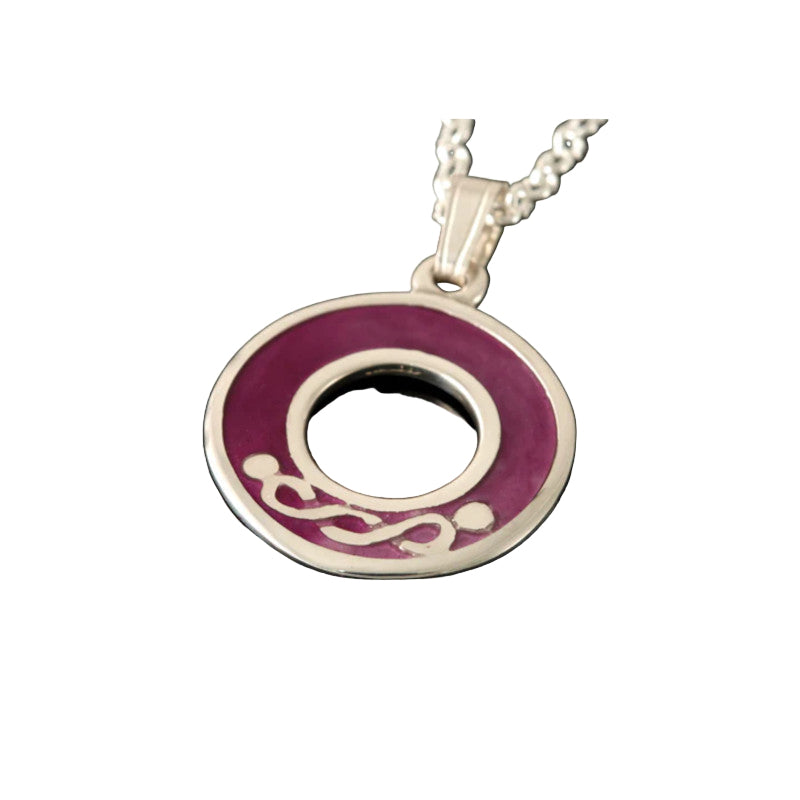 Celtic Silver/9ct Yellow Gold Pendant with Enamel - P604E Shetland