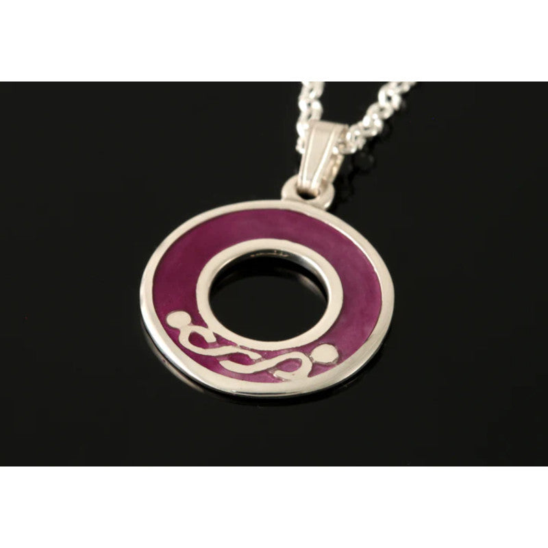 Celtic Sterling Silver or 9ct Yellow Gold Pendant with Enamel - P604E