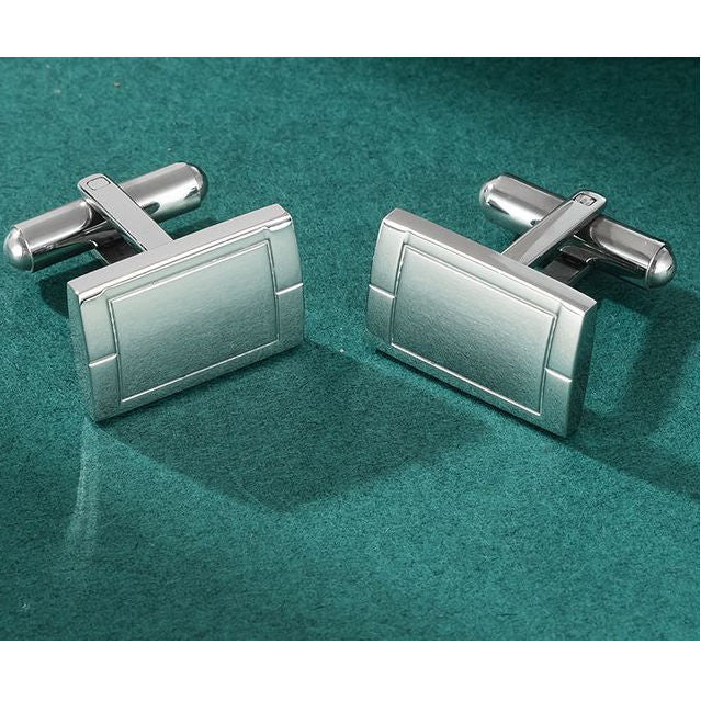 Rectangular Stainless Steel Cufflinks - A00008