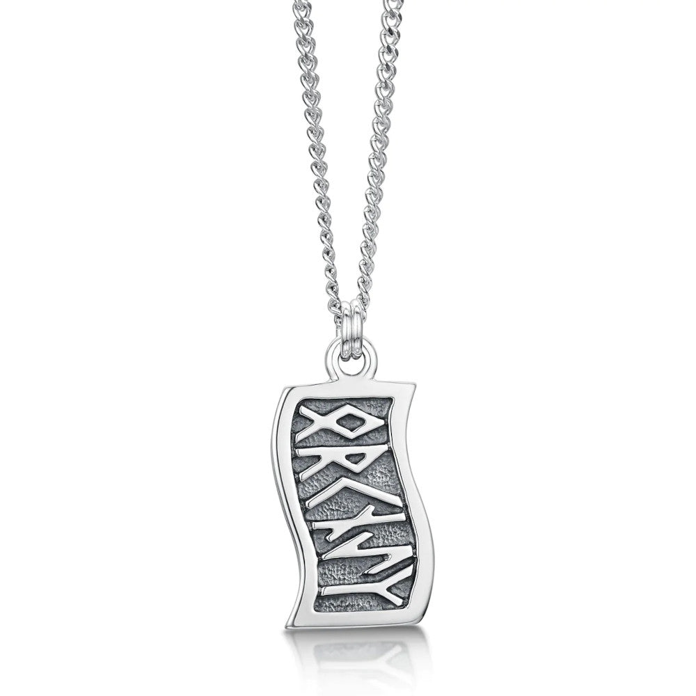 Runic Sterling Silver 'Orkney' Pendant - P0034