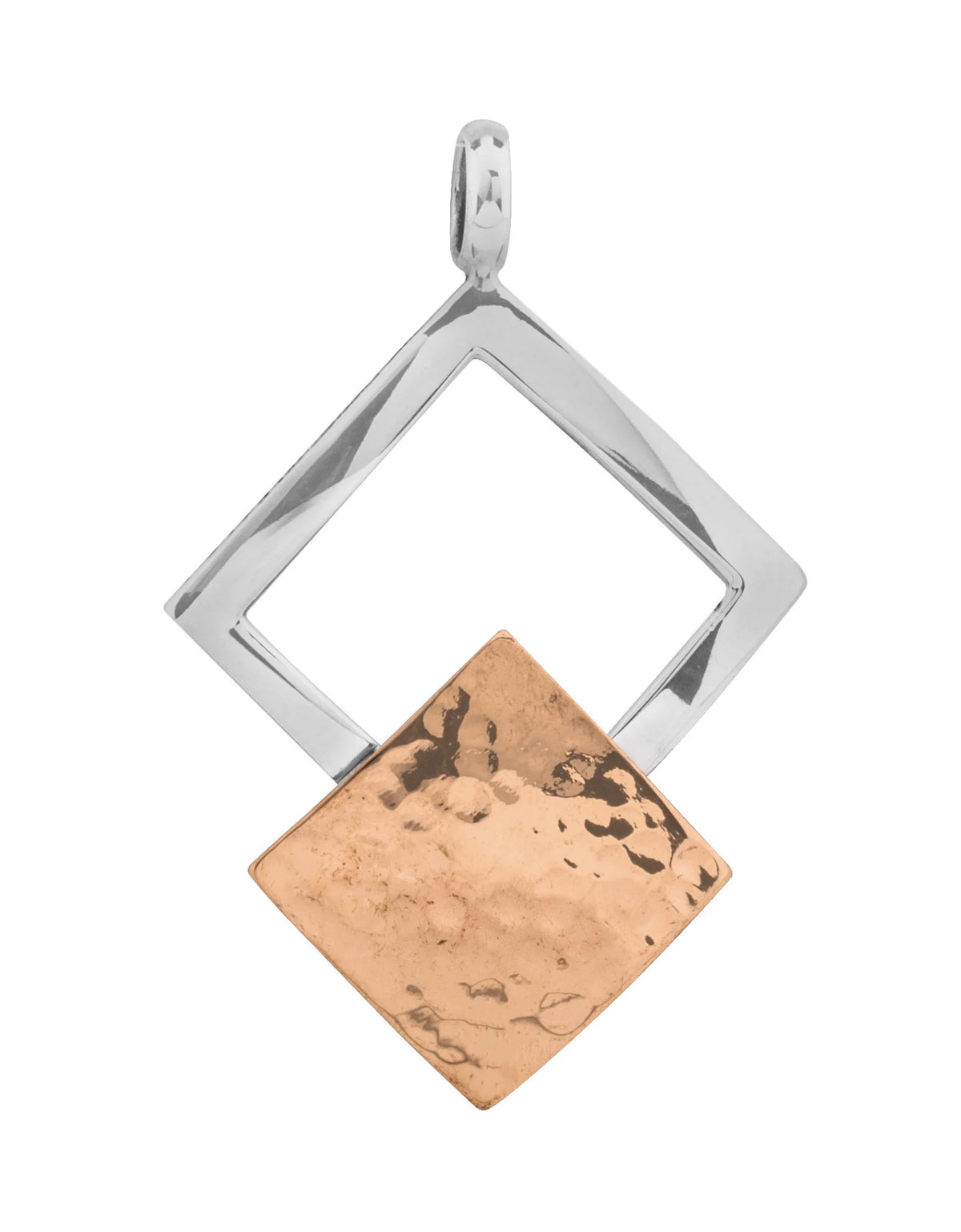 Silver &amp; Copper Stylish Pendant P0489 Tianguis Jackson