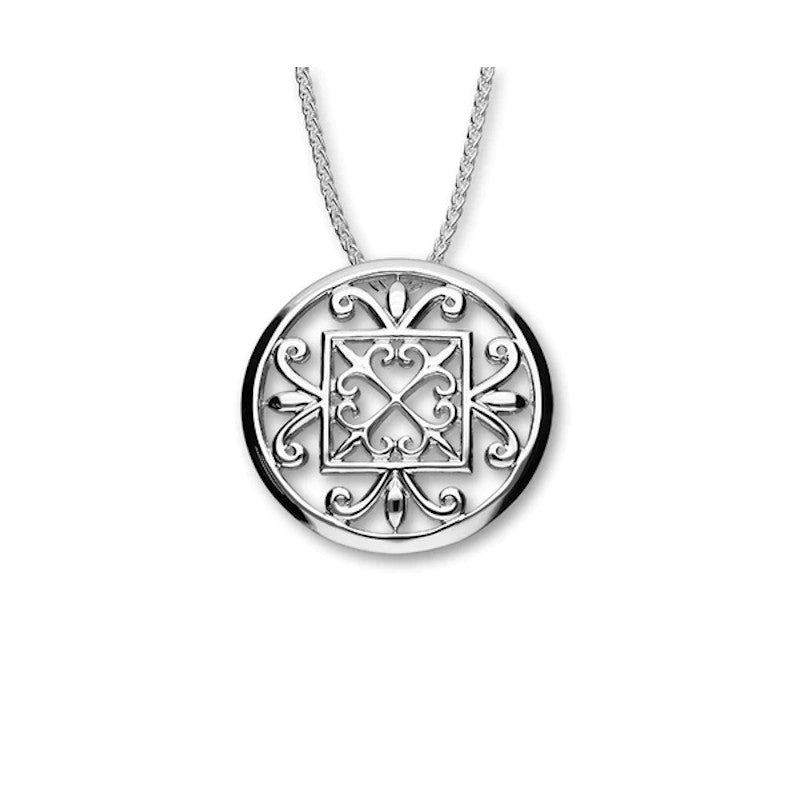 St Magnus Silver Large Round Pendant - P1241 Ortak