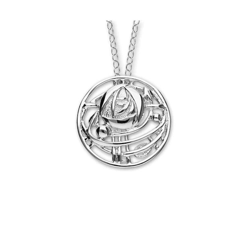 Charles Rennie Mackintosh Silver Round Pendant - P224 Ortak
