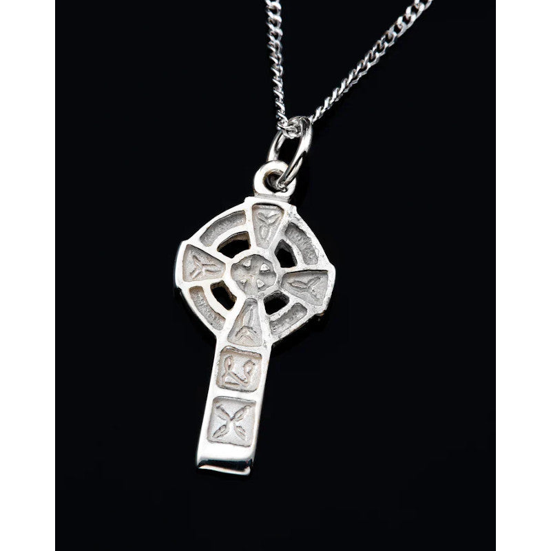 Traditional Celtic Cross Sterling Silver Pendant - P28