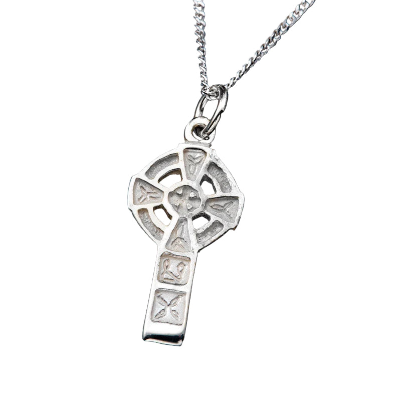 Celtic Cross Silver/9ct Yellow Gold Pendant - P228 Shetland
