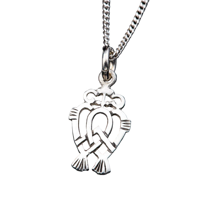 Luckenbooth Silver/9ct Yellow Gold Pendant - P377 Shetland