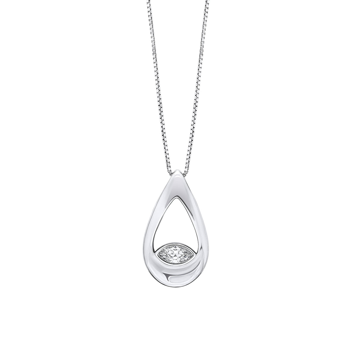 Fiorelli Pendant Cubic Zirconia Marquise Bezel