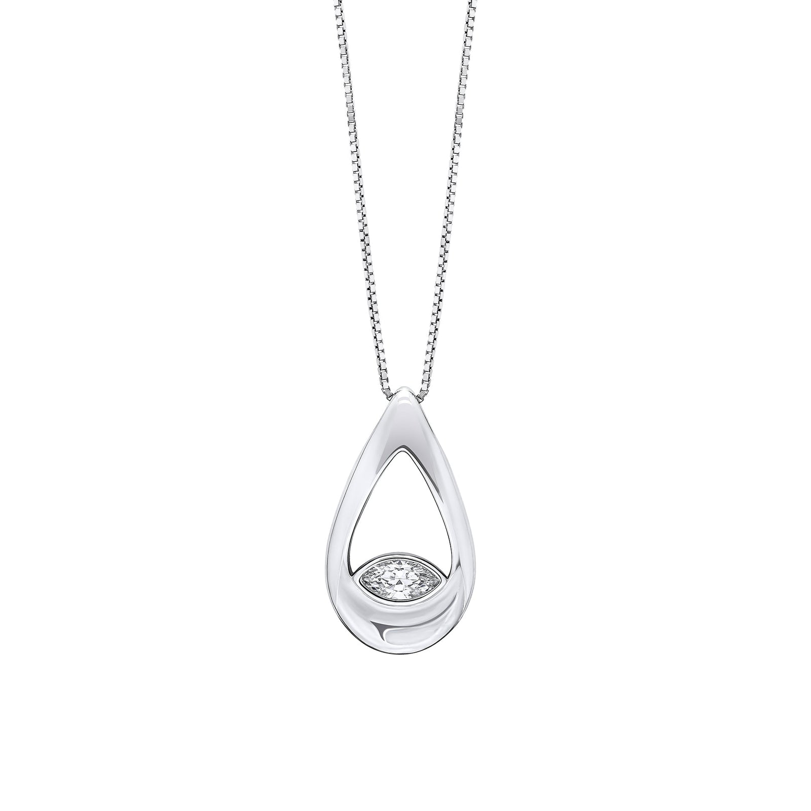 Fiorelli Pendant Cubic Zirconia Marquise Bezel