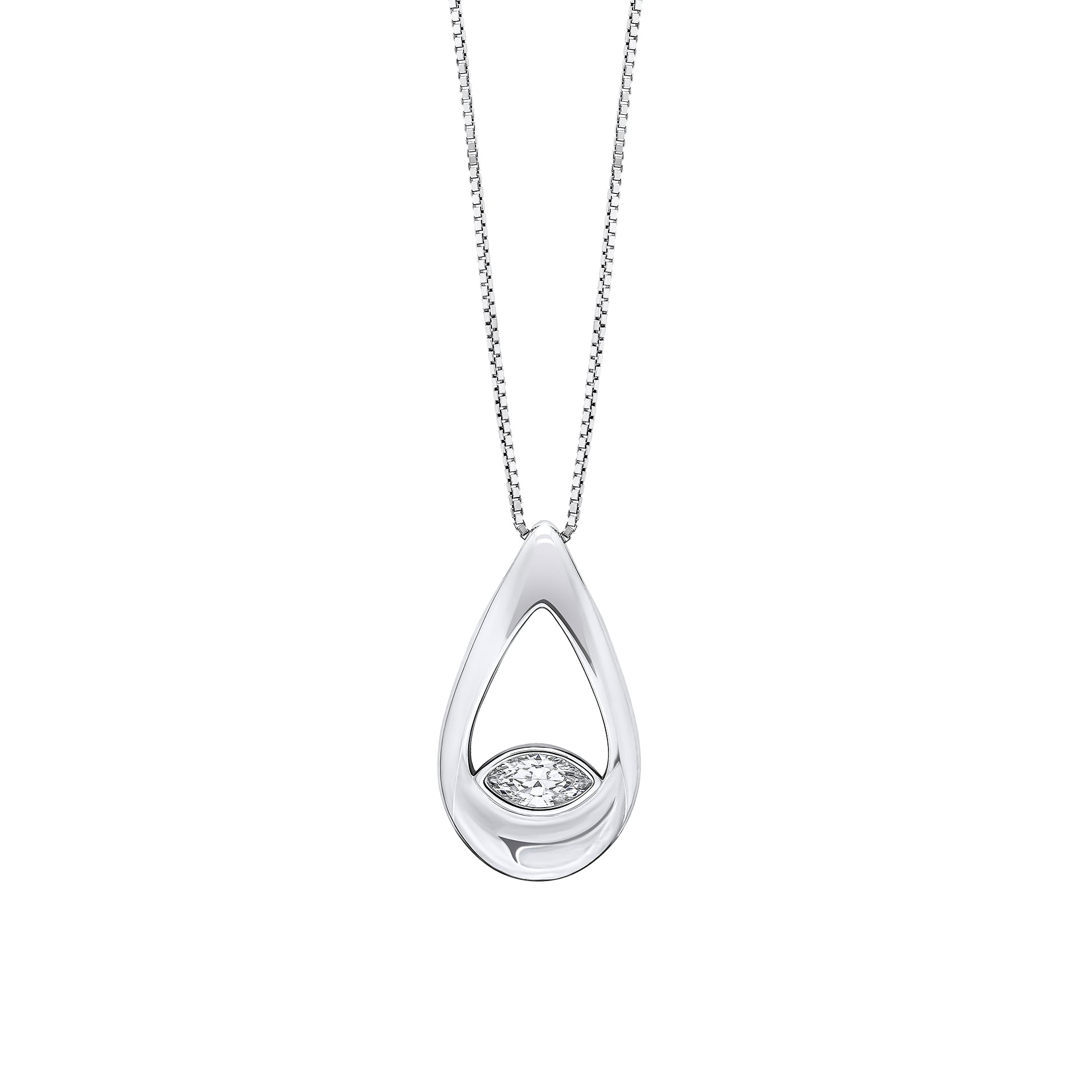Fiorelli Pendant Cubic Zirconia Marquise Bezel