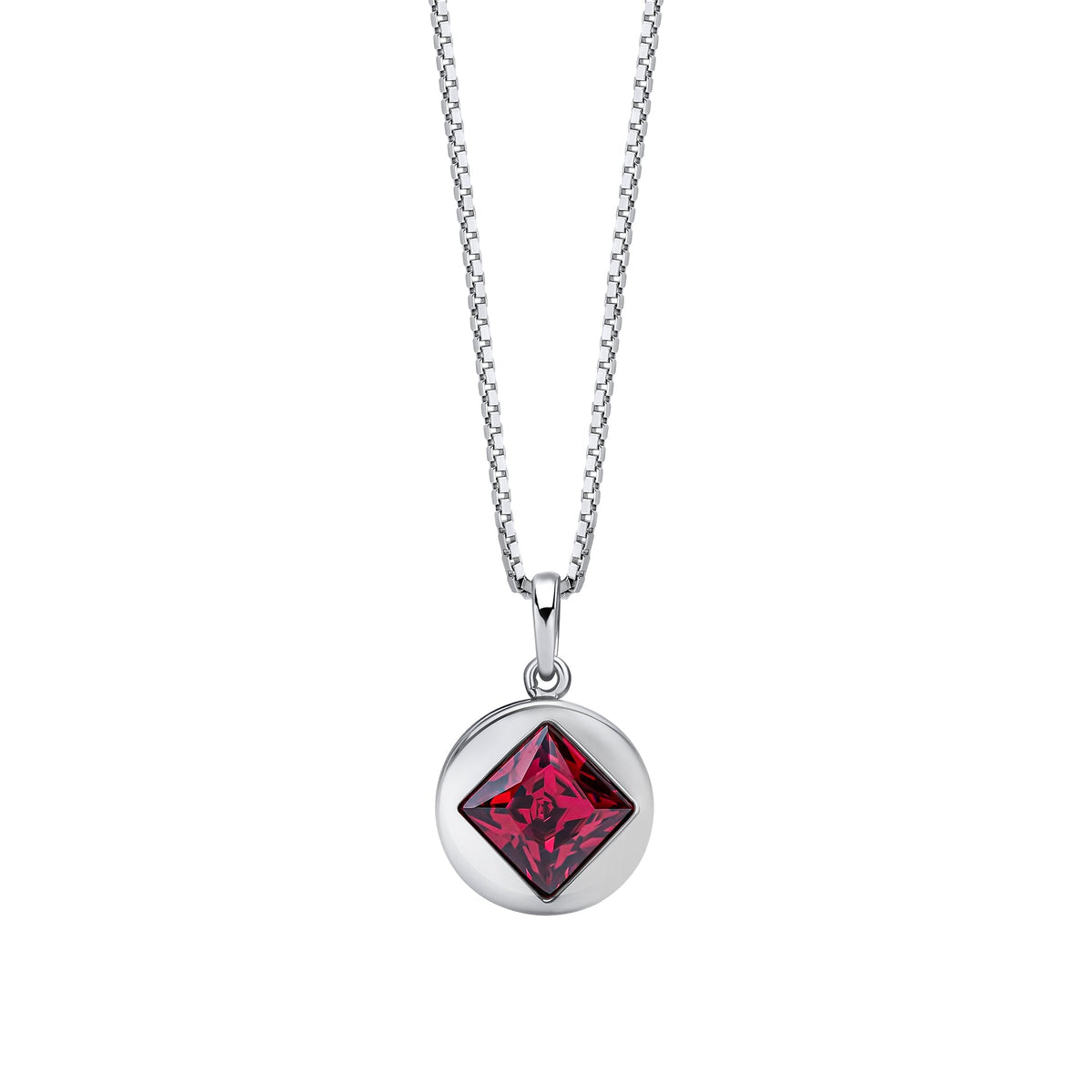 Fiorelli Pendant Fuchsia Crystal Baguette Princess Glue