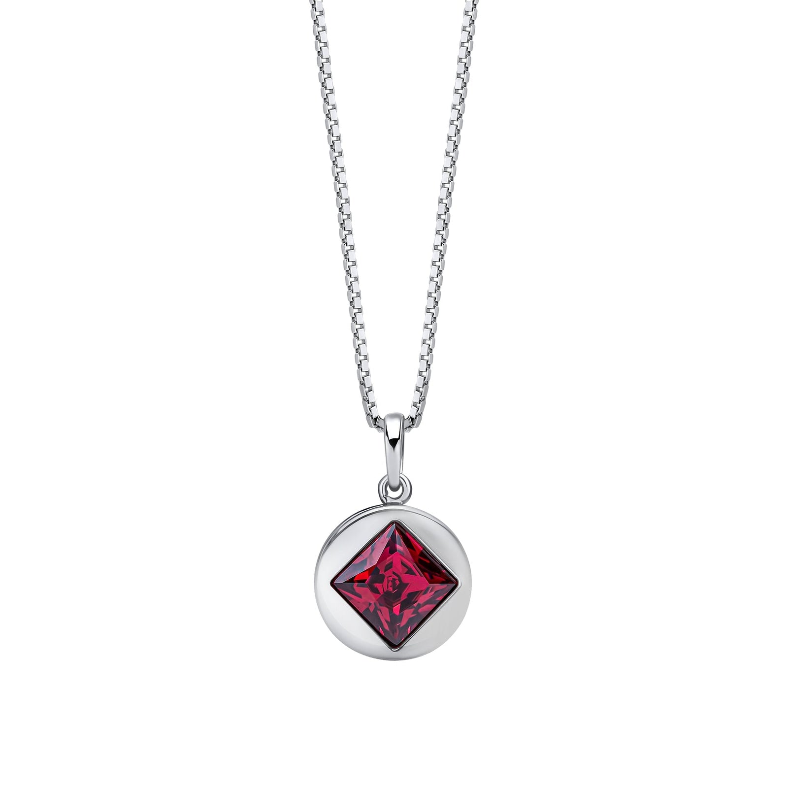Fiorelli Pendant Fuchsia Crystal Baguette Princess Glue