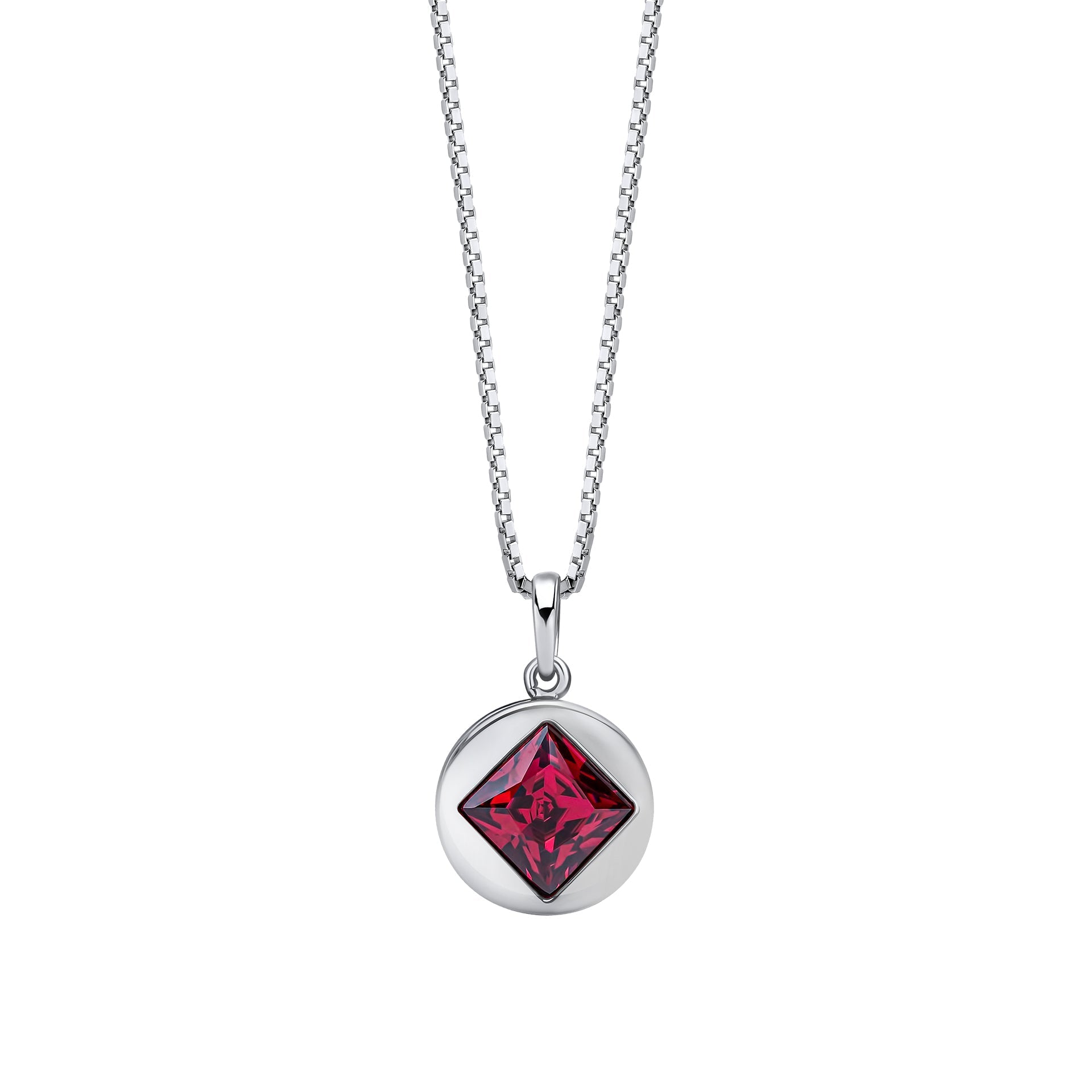 Fiorelli Pendant Fuchsia Crystal Baguette Princess Glue