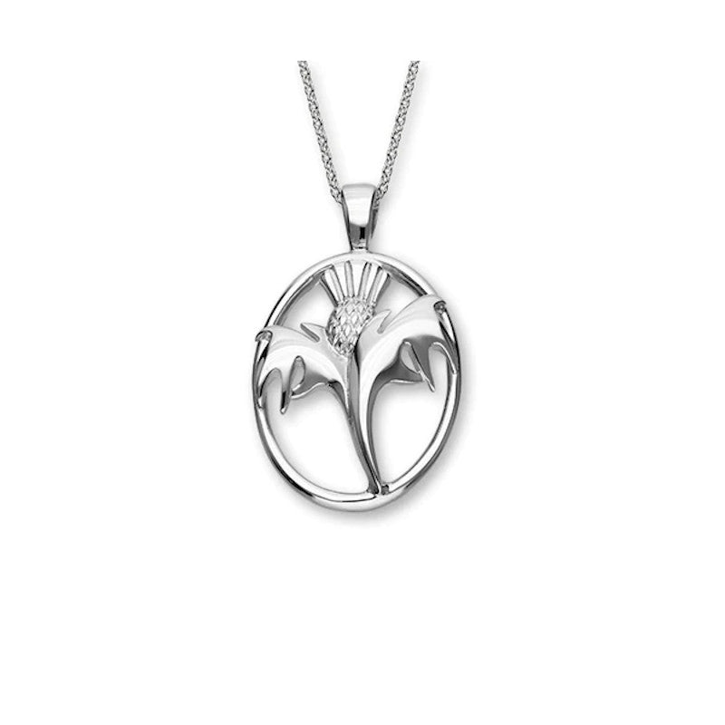 Thistle Sterling Silver Pendant - P673