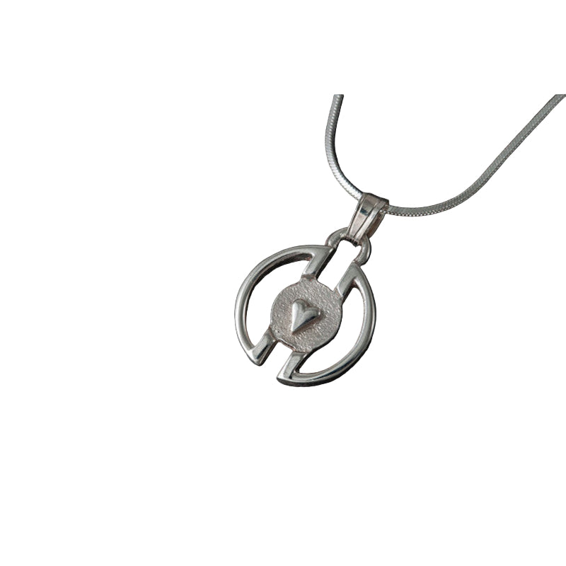 Voar Mixed Metal Round Pendant - P805 Shetland