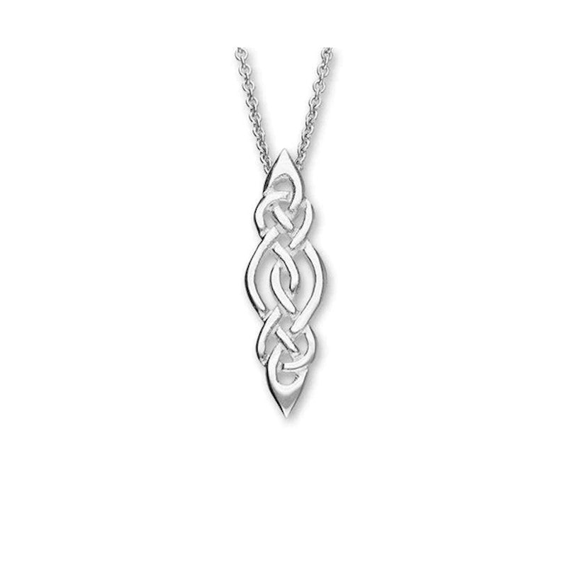 Celtic Sterling Silver Long Pendant - P1128 Ortak