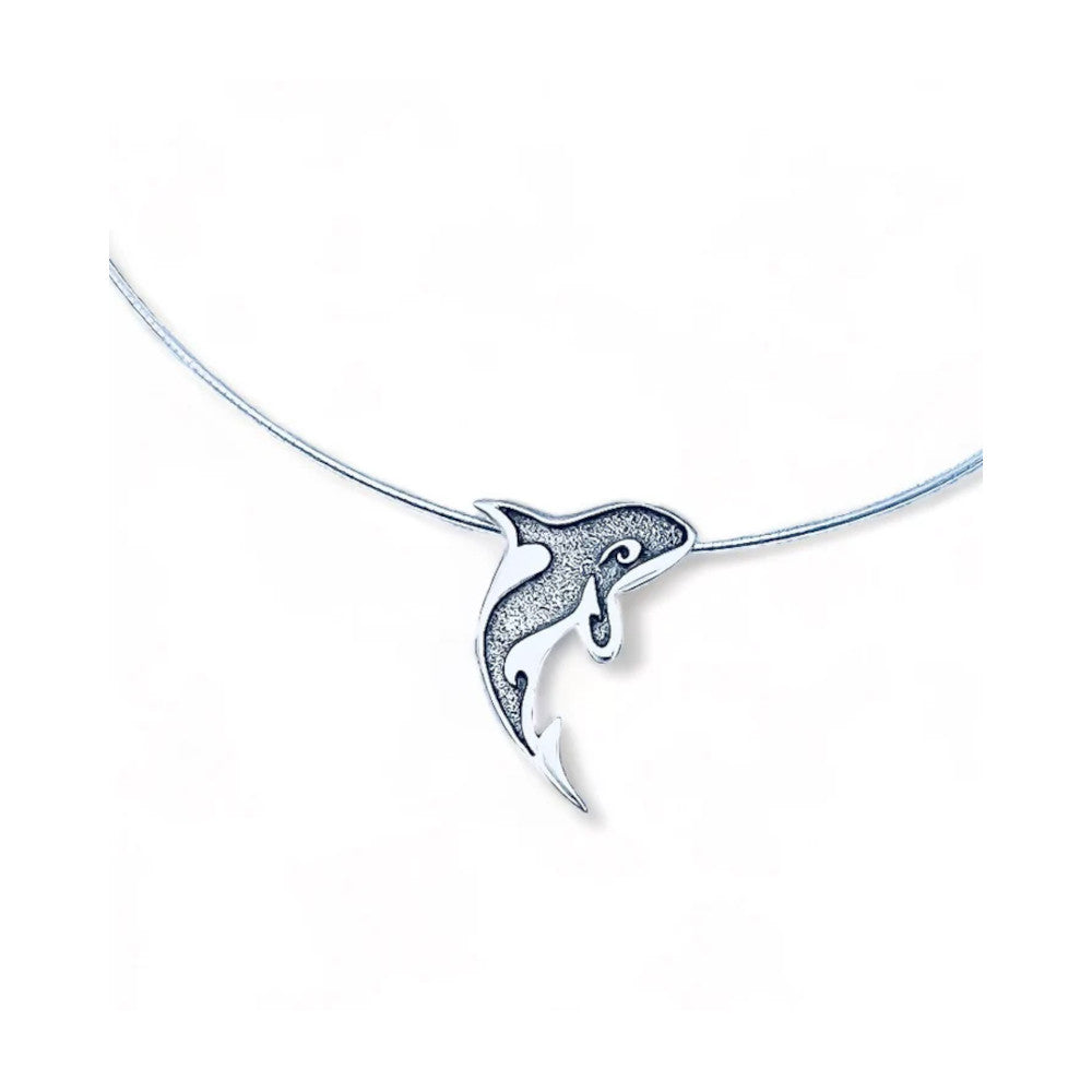 Orca Medium Silver Pendant
