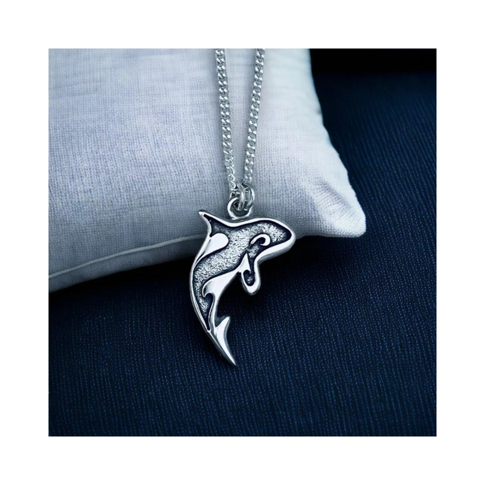 Orca Small Silver Pendant