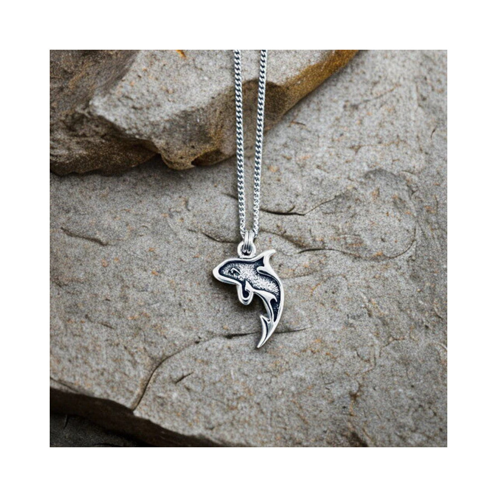 Orca Silver Charm Pendant