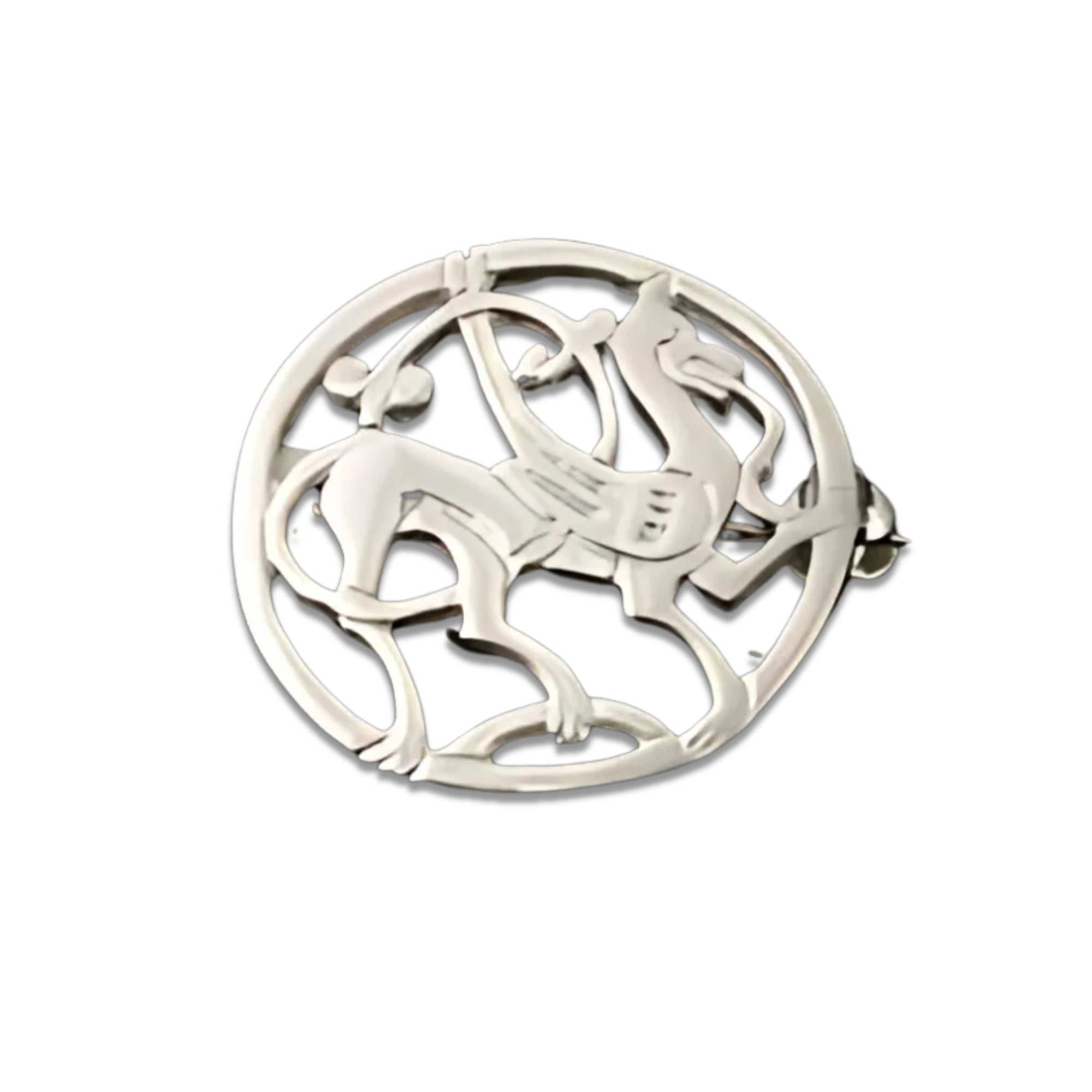 Quendale Silver or 9ct Yellow Gold Brooch - B223- Shetland