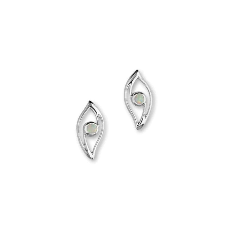 Harlequin Sterling Silver Stud Earrings With Opal - SE358