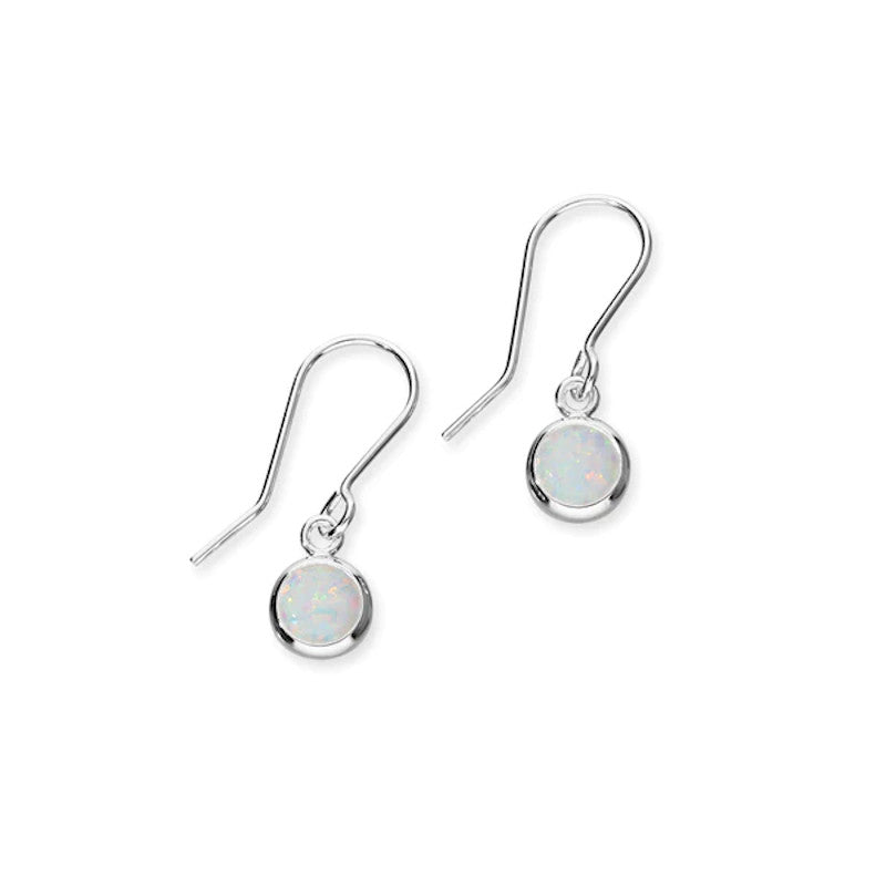 Harlequin Sterling Silver Drop Earrings With Opal - SE362 Ortak