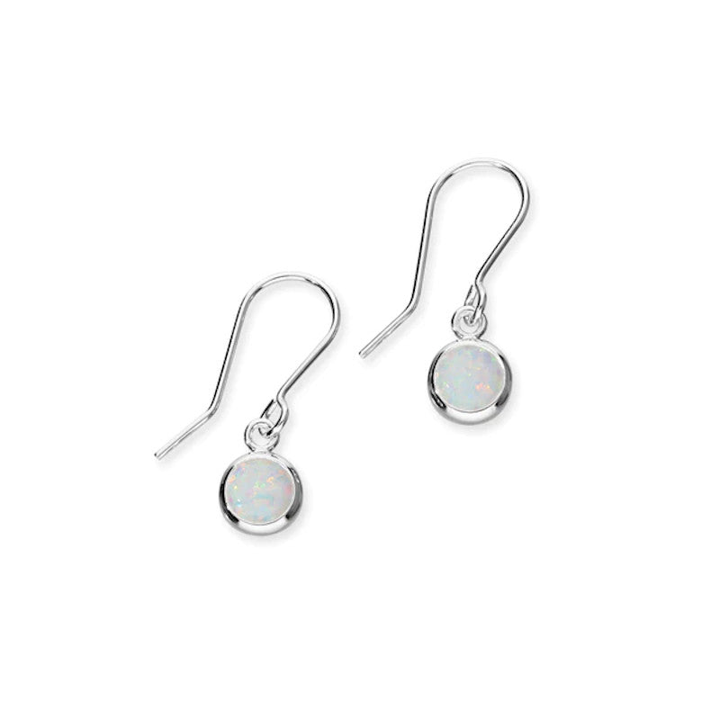 Harlequin Sterling Silver Drop Earrings With Opal - SE362
