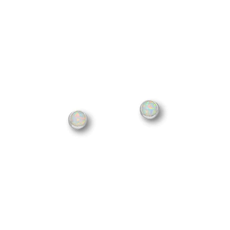 Harlequin Sterling Silver Stud Earrings With Opal - SE365