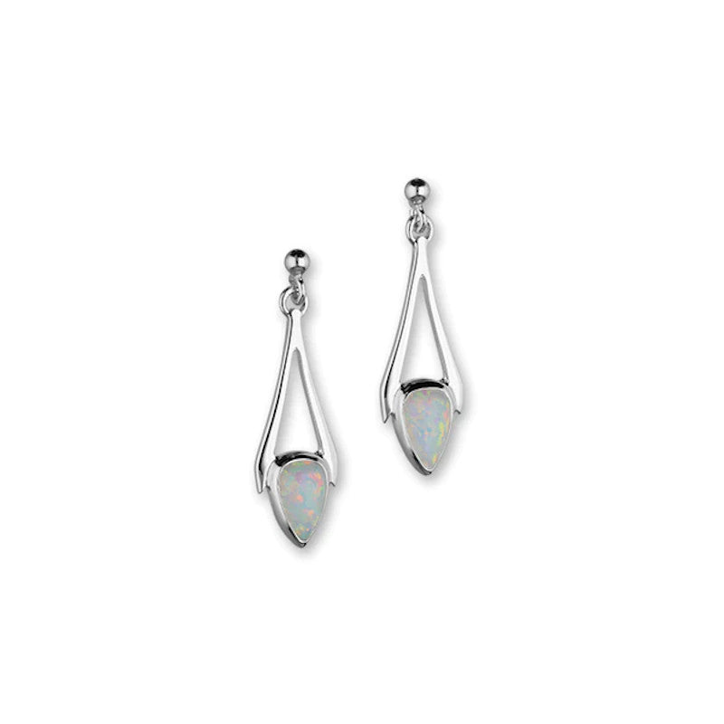 Sahara Sunset Silver Drop Earrings With Opal - SE384 Ortak