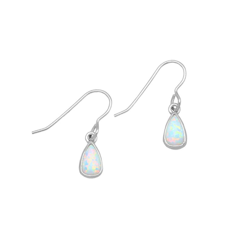 Sahara Sterling Silver Drop Earrings With Opal - SE385 Ortak