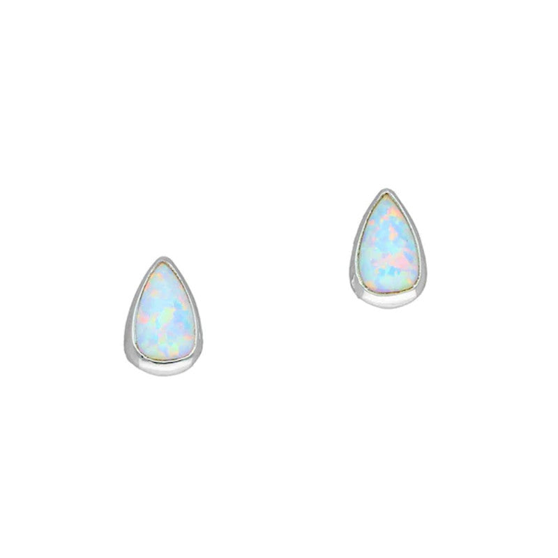Sahara Sterling Silver Stud Earrings With Opal - SE386 Ortak