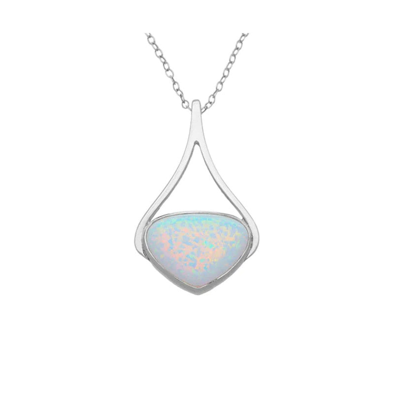 Sahara Sunset Sterling Silver Pendant With Opal - SP289