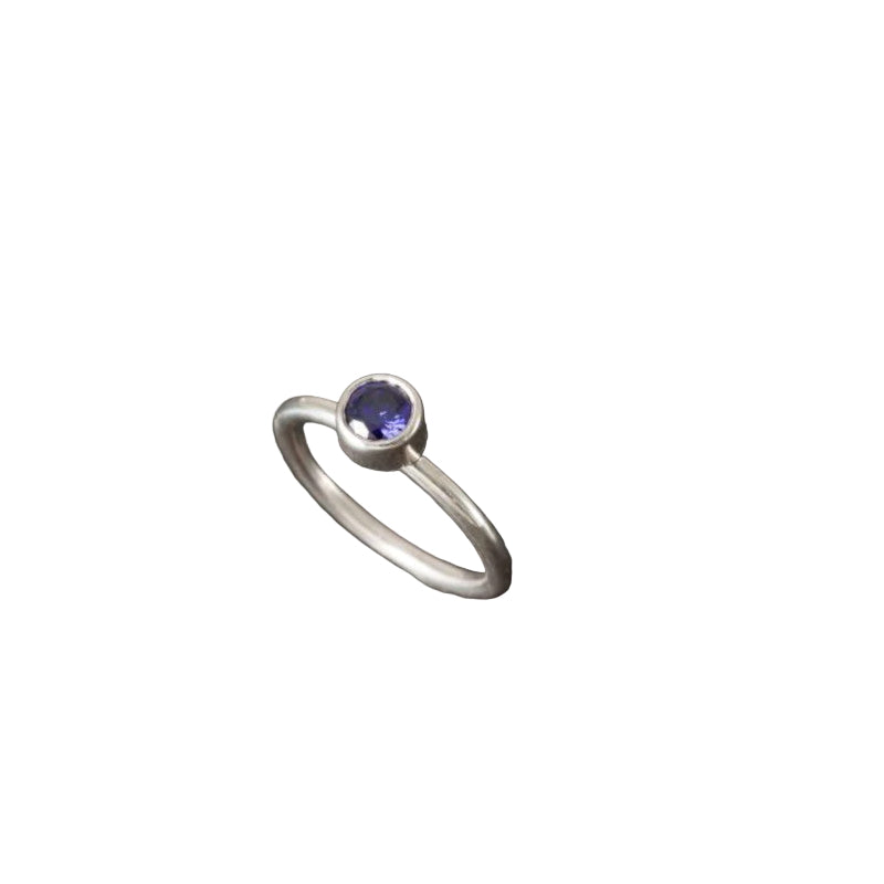 Orca Blue CZ Stacking Ring - OR01- CZ Ring Shetland