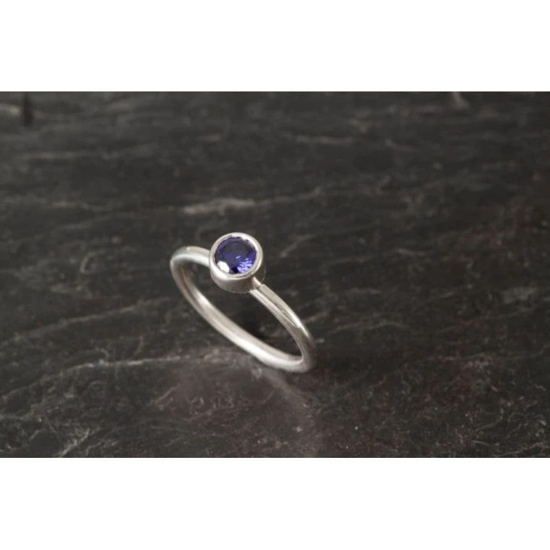 Orca Blue CZ Stacking Ring - OR01- CZ Ring