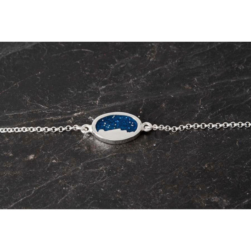 Foula Silver/9ct Yellow Gold Bracelet with Enamel - FBR501 Shetland