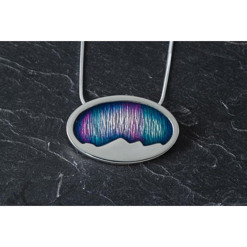 Foula Oval Silver Pendant with Enamel - FP500 Shetland