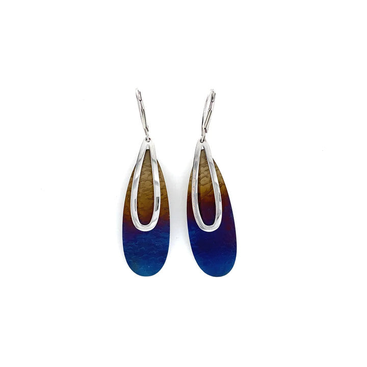 Titanium and Silver Teardrop Earrings LBJ