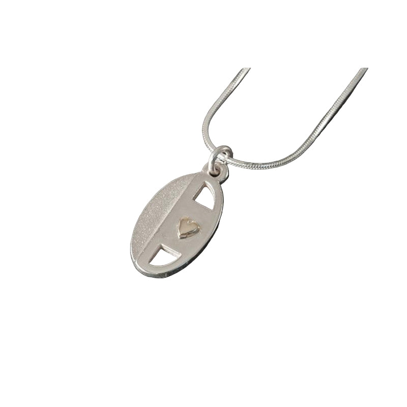 Voar Mixed Metal Oval Pendant - P815 Shetland