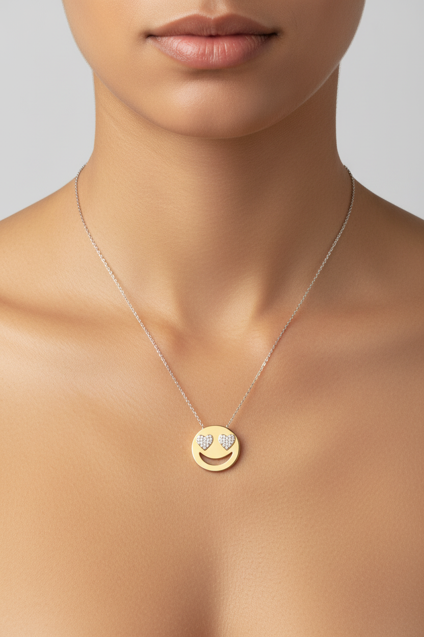 Love Emoji Heart Eyes Pendant