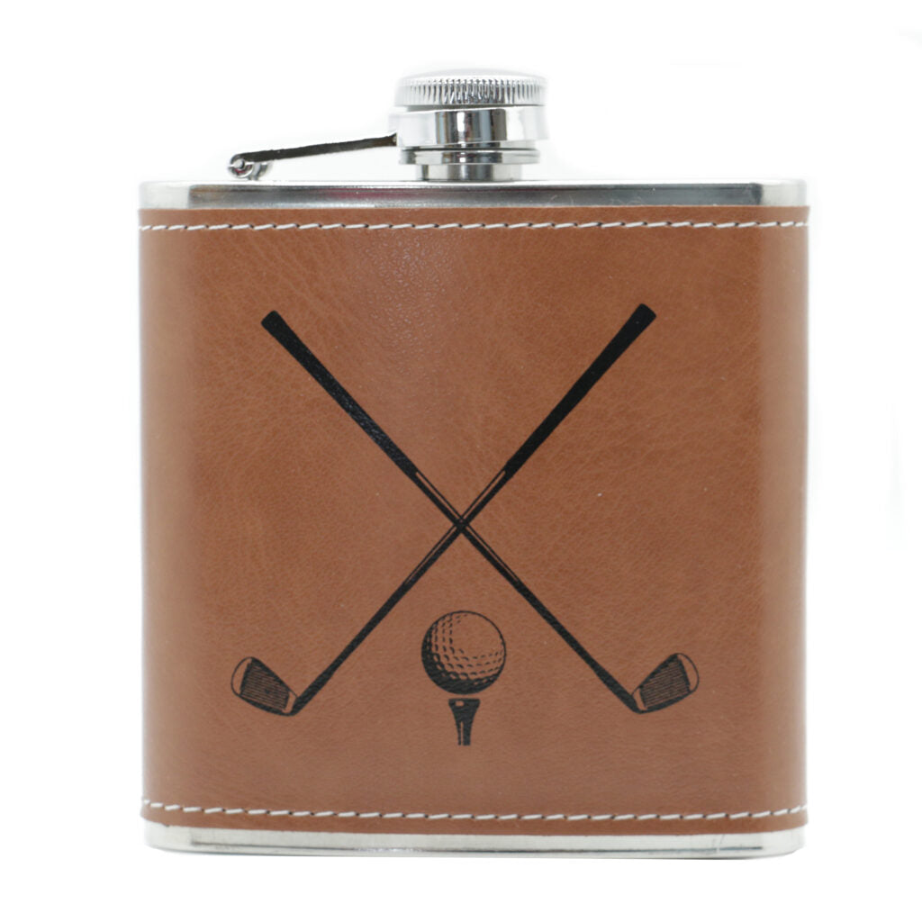 Golf Design Hip Flask – 6oz Stainless Steel