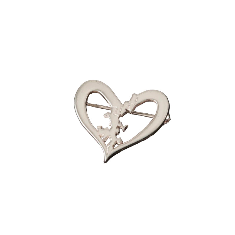 Heart Of Shetland Silver/9ct Yellow Gold Brooch - B412 Shetland