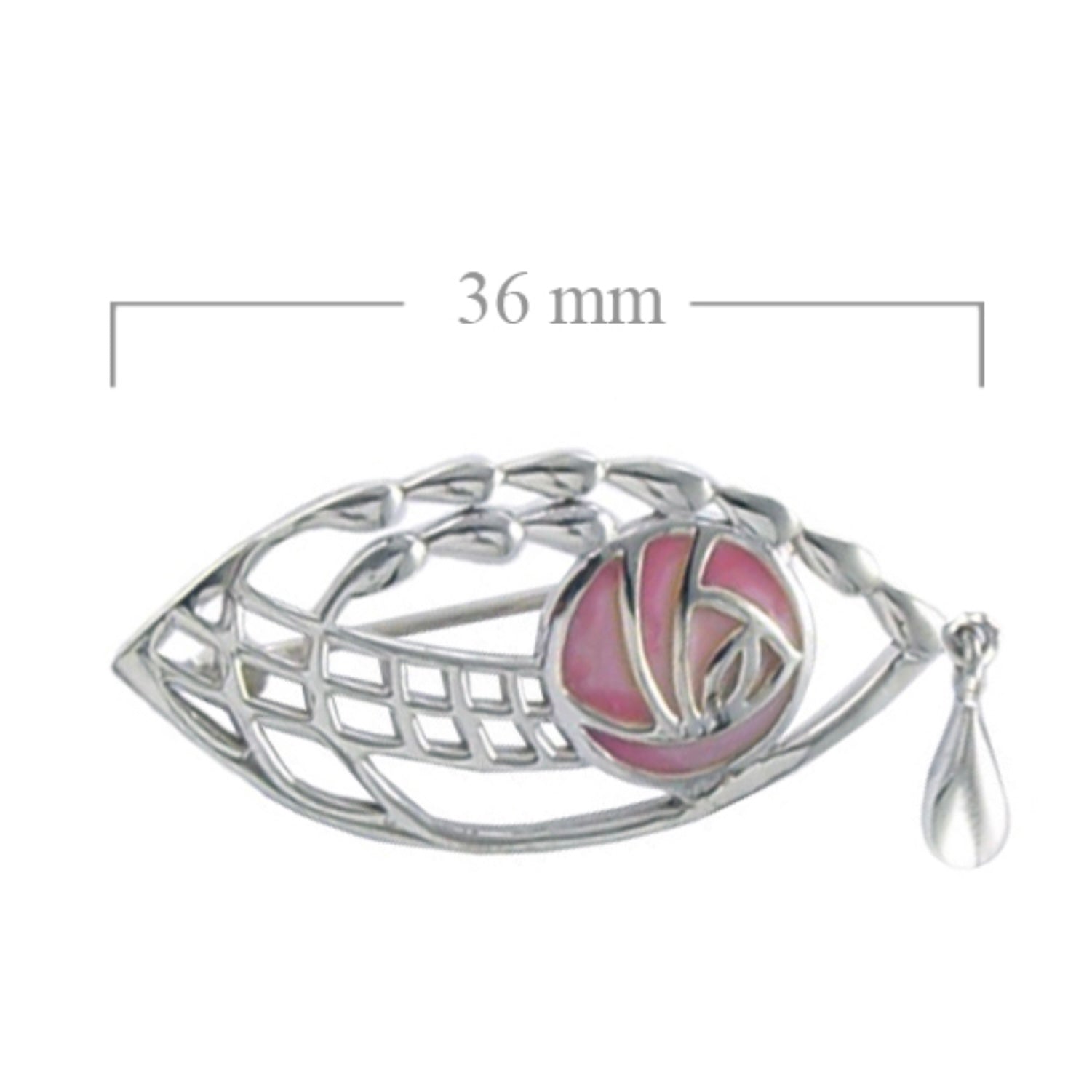 Sterling Silver Rene Mackintosh Rose Brooch