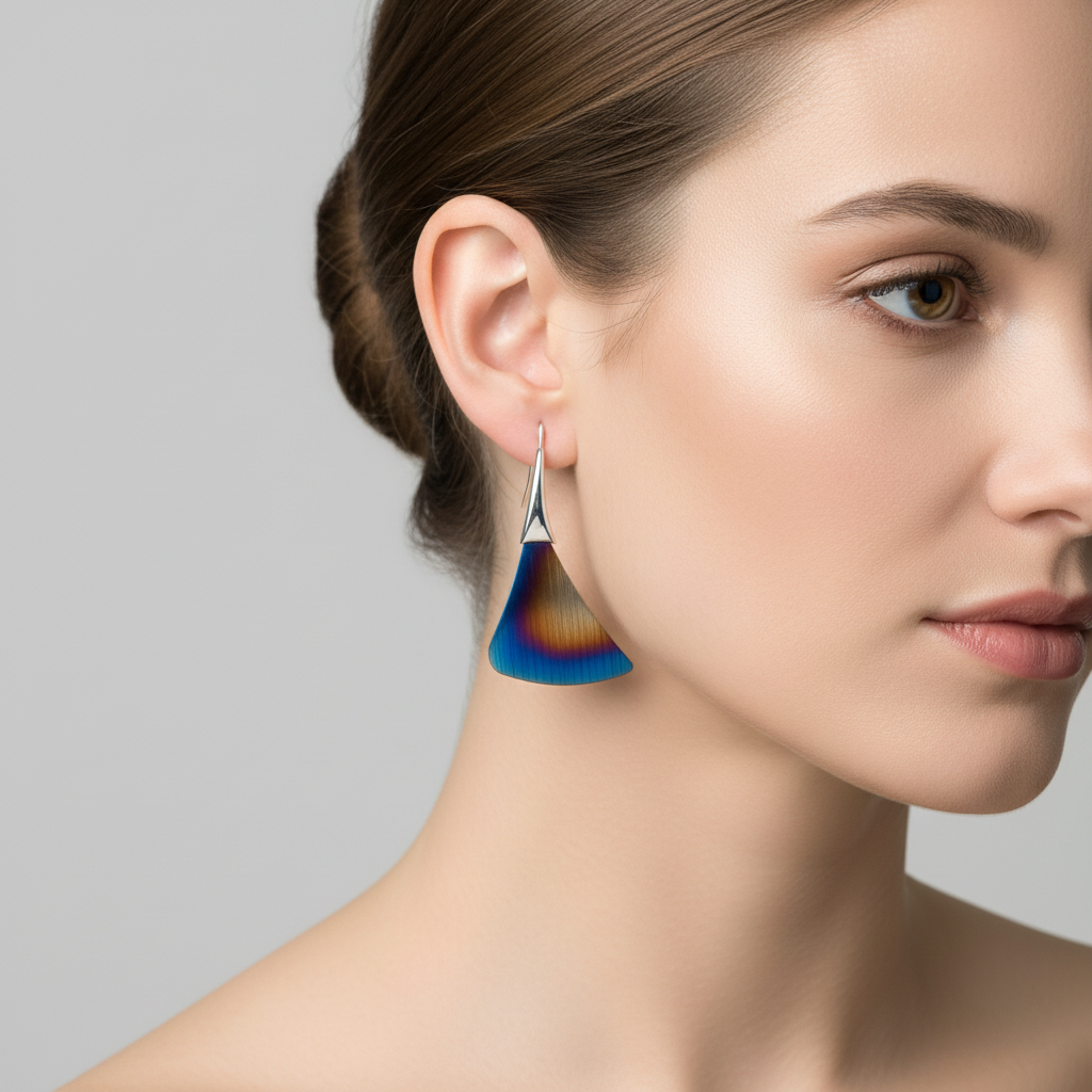 Titanium and Silver Earrings 212 LBJ