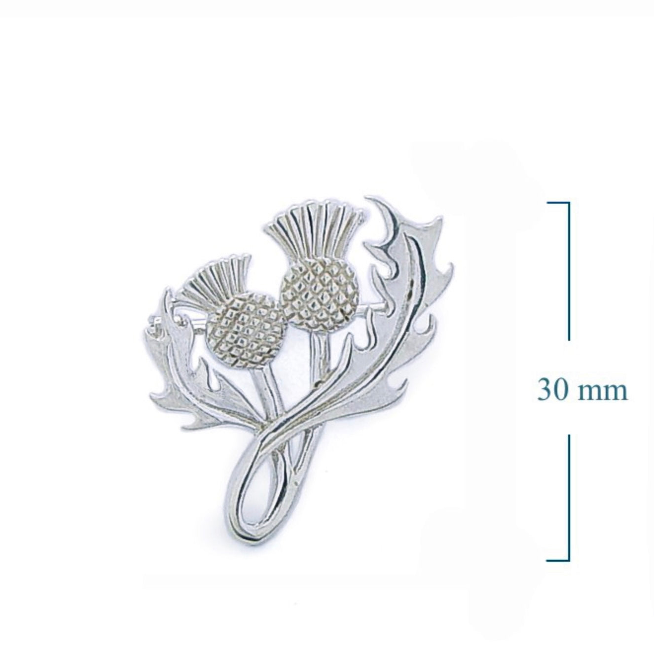 Sterling Silver Double Thistle Brooch