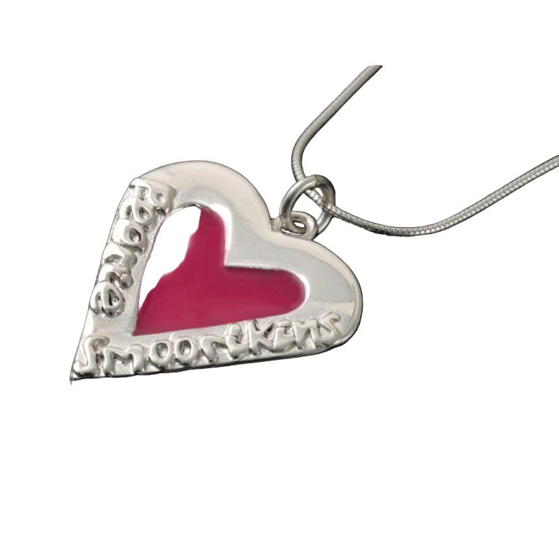 Peerie Smoorkins Large Heart Pendant with Enamel - P355R Shetland
