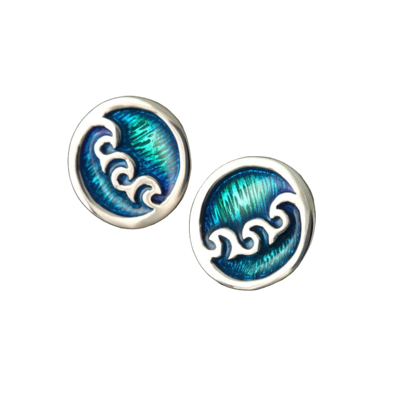 Seascape Earrings with Enamel - SSE11 Shetland