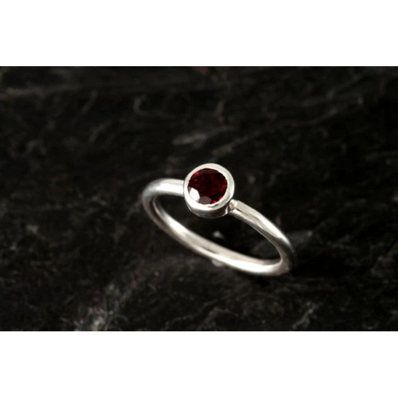 Up Helly Aa Stacking Ring - Garnet Ring