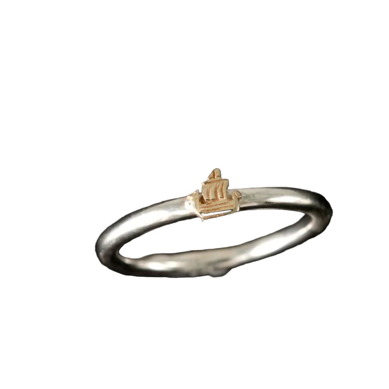 Up Helly Aa Stacking Ring - Gold Galley Ring Shetland